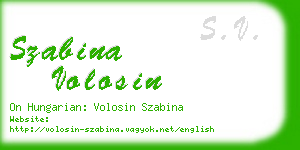 szabina volosin business card